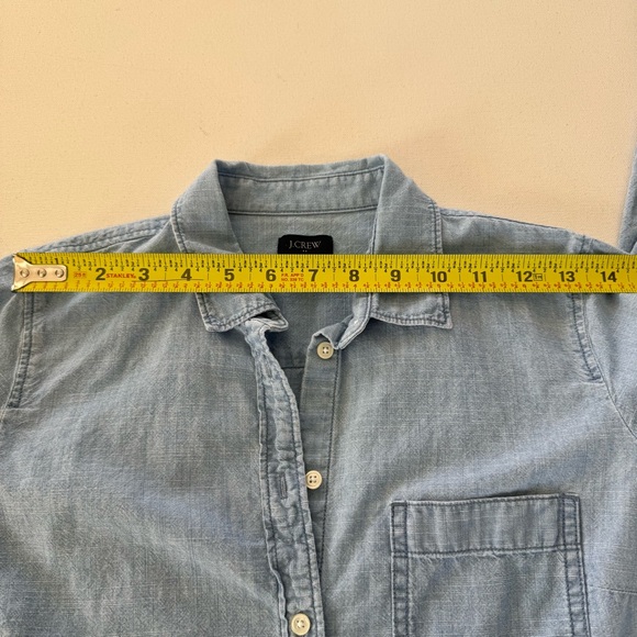 J. Crew Chambray Shirt Signature Fit Women’s S Blue Light Wash Cotton Button Up - Picture 15 of 16